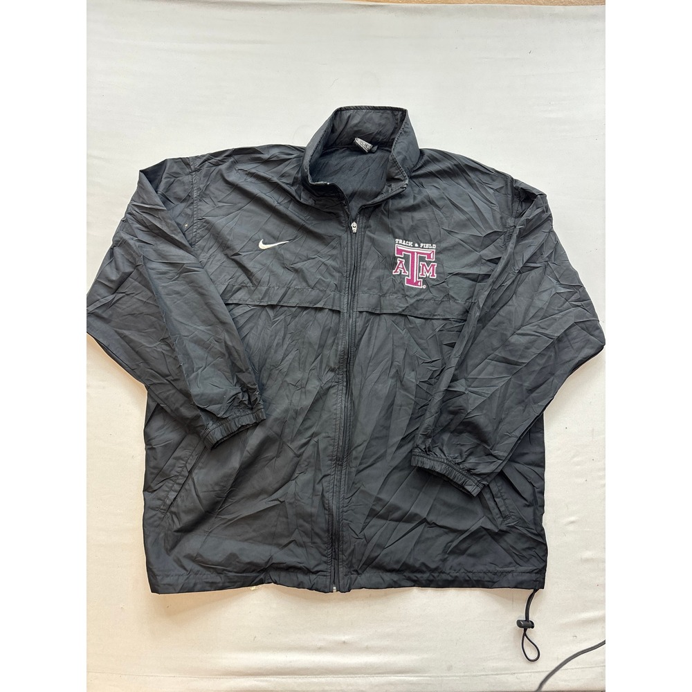 Nike Team Texas A&M Aggies Track & Field Windbreaker Jacket Black XL Full Zip